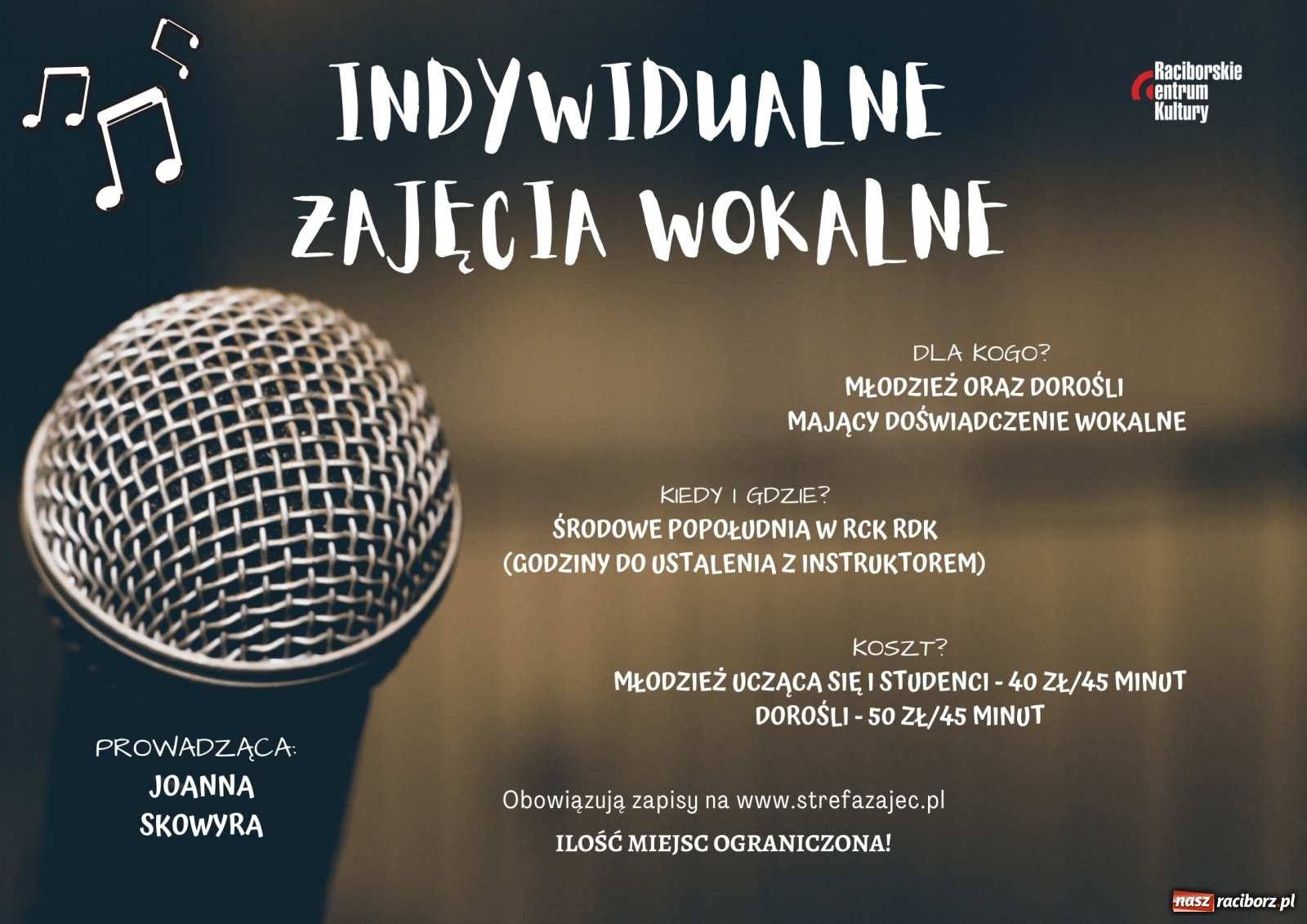 Zdjęcie w galerii na portalu naszraciborz.pl: Raciborskie Centrum Kultury zaprasza na zajęcia artystyczne  wiadomości z regionu
