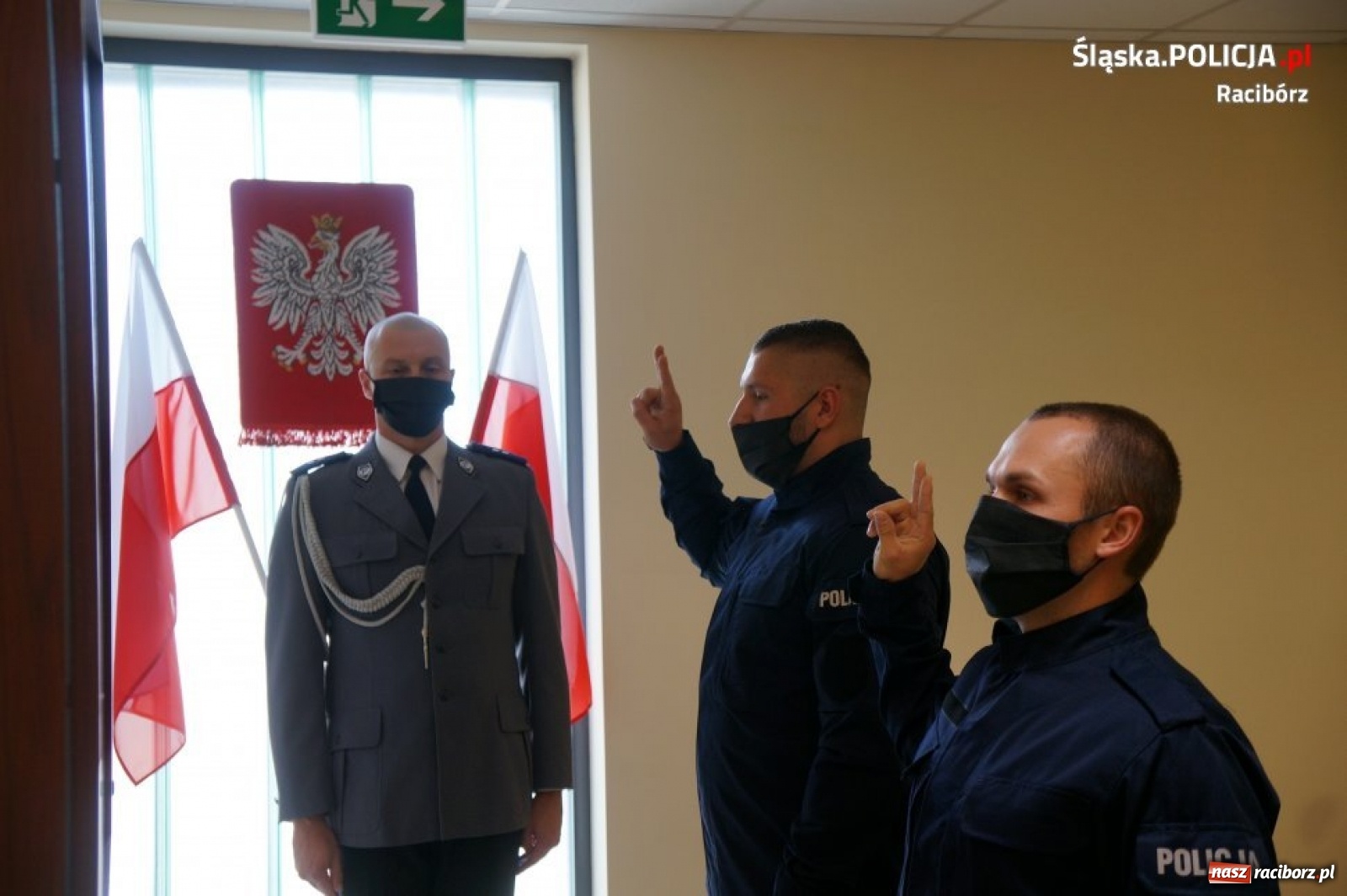 Zdjęcie w galerii na portalu naszraciborz.pl: Nowi policjanci w Raciborzu złożyli ślubowanie  wiadomości z regionu