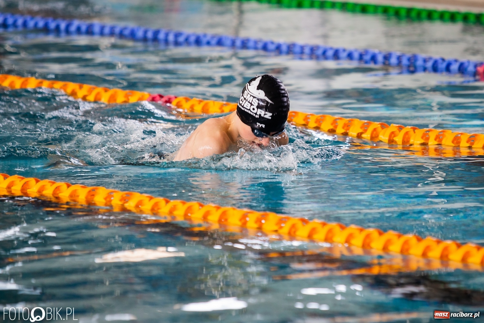 Zdjęcie w galerii na portalu naszraciborz.pl: Międzynarodowe Zawody Pływackie Puchar Sprintu o Puchar Dyrektora ZSOMS wiadomości z regionu
