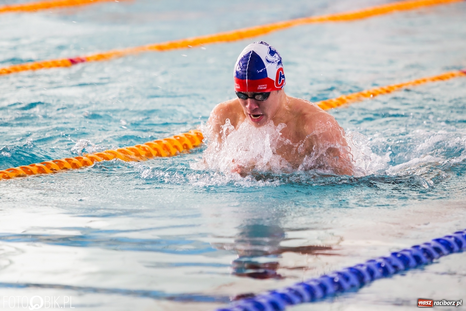 Zdjęcie w galerii na portalu naszraciborz.pl: Międzynarodowe Zawody Pływackie Puchar Sprintu o Puchar Dyrektora ZSOMS wiadomości z regionu
