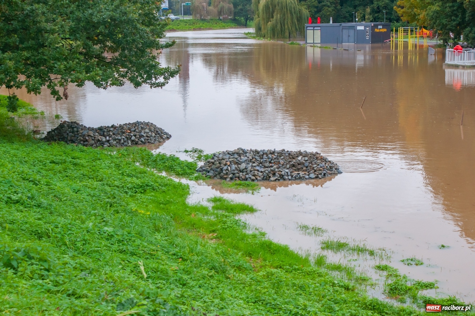 Zdjęcie w galerii na portalu naszraciborz.pl: Sytuacja powodziowa w powiecie raciborskim  wiadomości z regionu