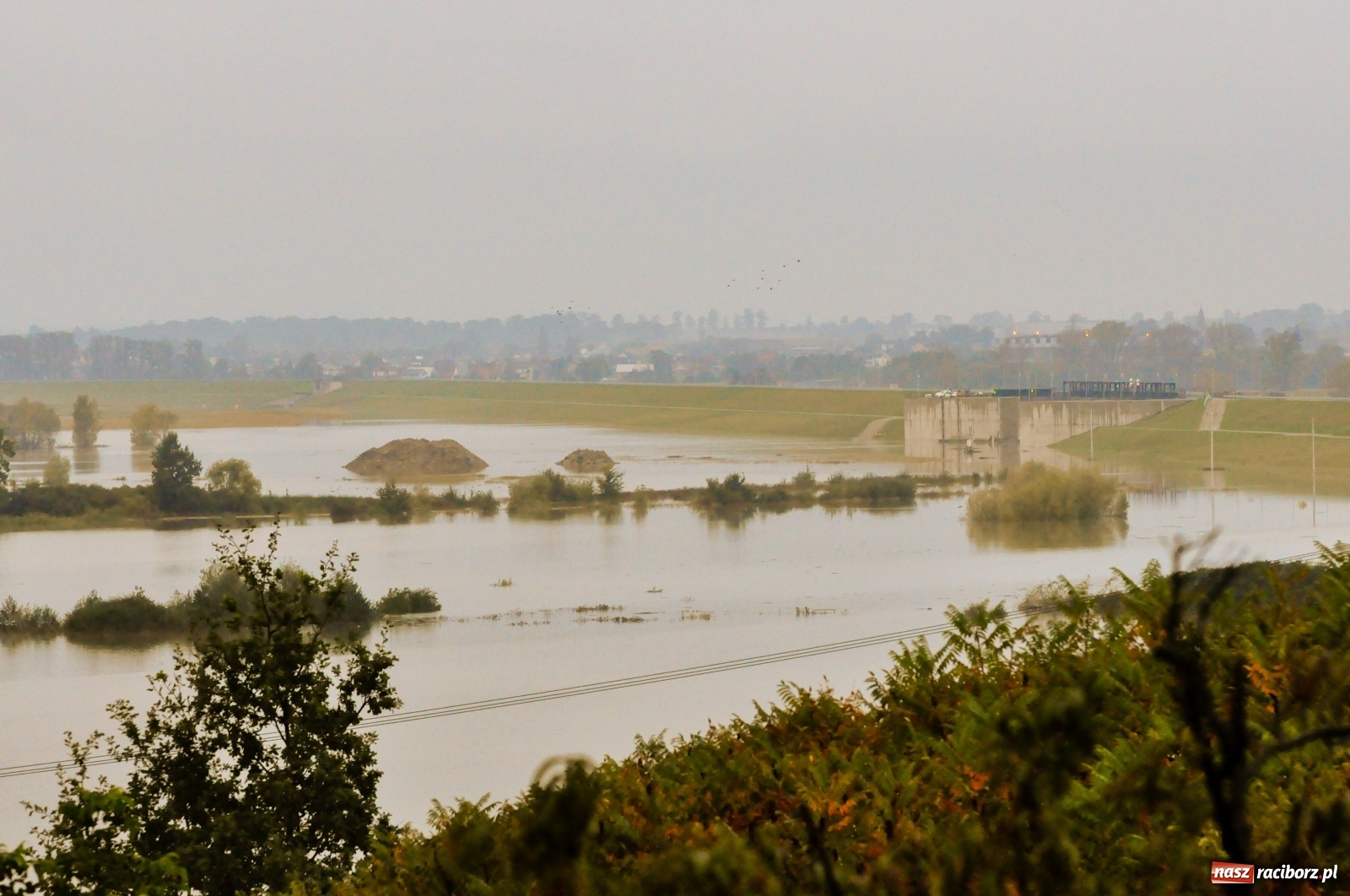 Zdjęcie w galerii na portalu naszraciborz.pl: Zbiornik Racibórz - zdjęcia i film z poranka 15.10.2020  wiadomości z regionu