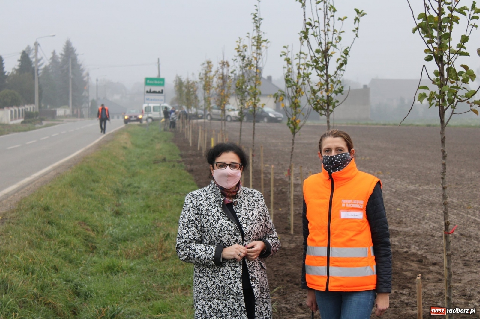 Zdjęcie w galerii na portalu naszraciborz.pl: Powiat i Auchan sadzą drzewka  wiadomości z regionu