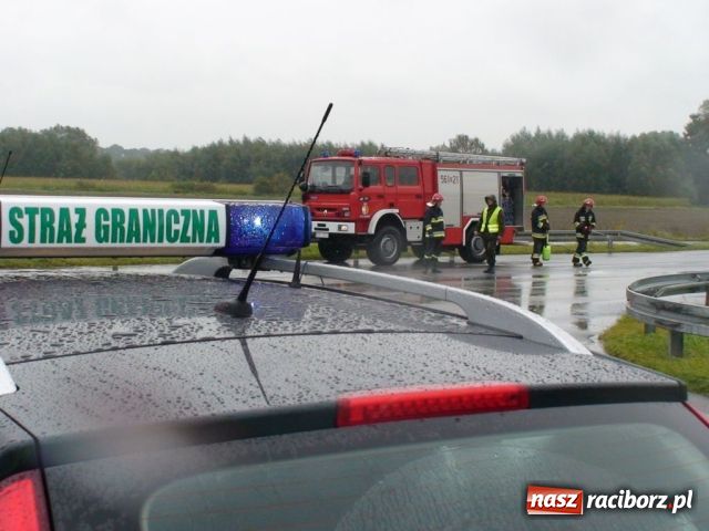 Zdjęcie w galerii na portalu naszraciborz.pl: ŚOSG: Olej napędowy na drodze wiadomości z regionu