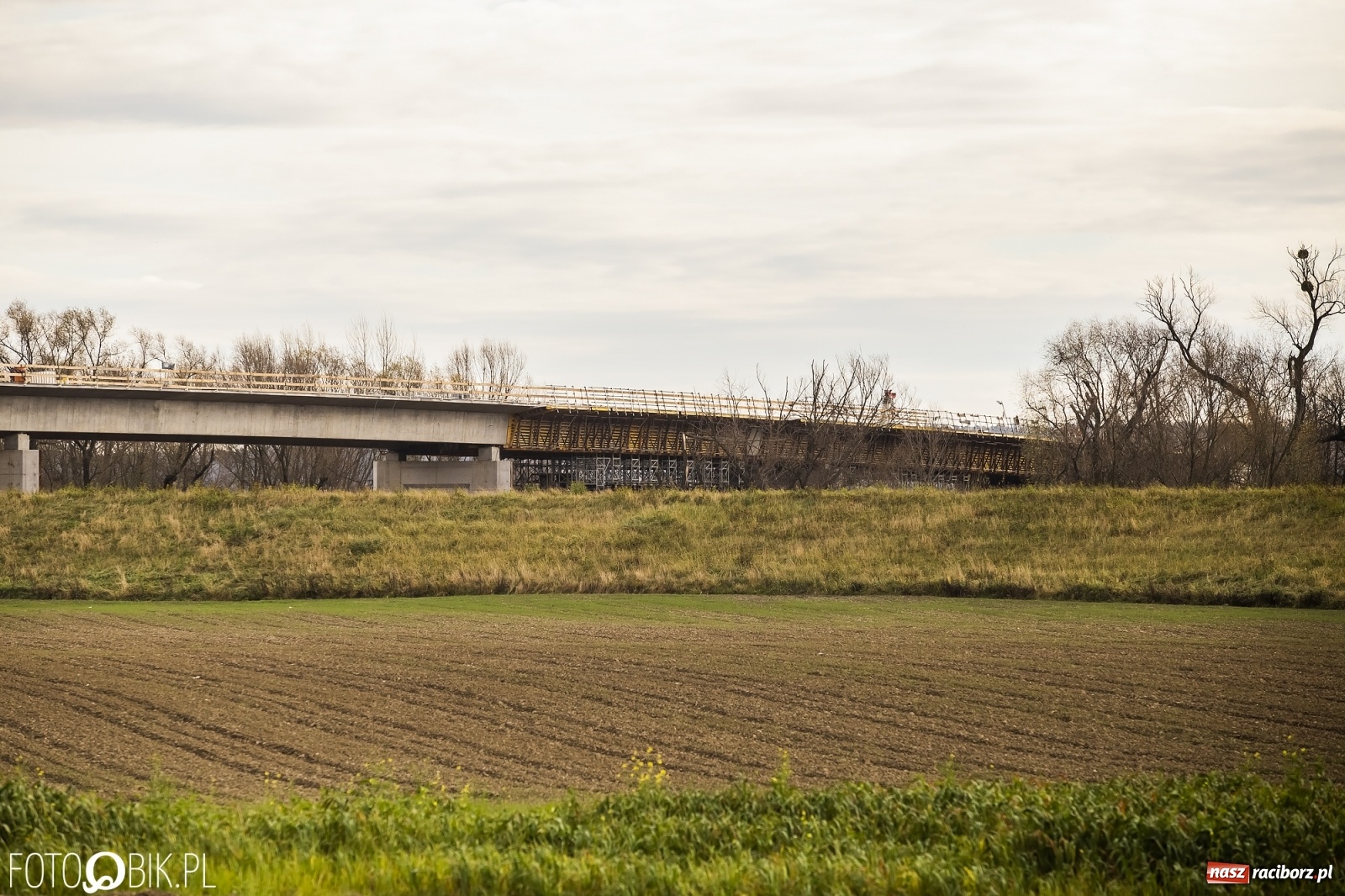Zdjęcie w galerii na portalu naszraciborz.pl: Nowy most w Raciborzu gotowy. Betonowanie ósmego przęsła zakończone! wiadomości z regionu