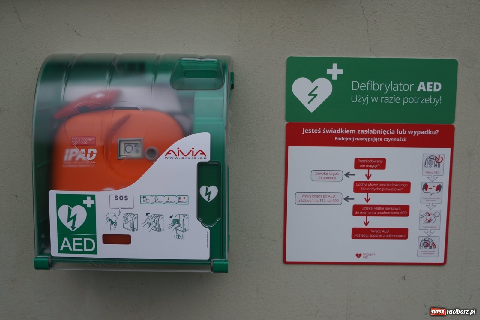 Zdjęcie w galerii na portalu naszraciborz.pl: W Raciborzu zamontowano defibrylatory [WIDEO] wiadomości z regionu