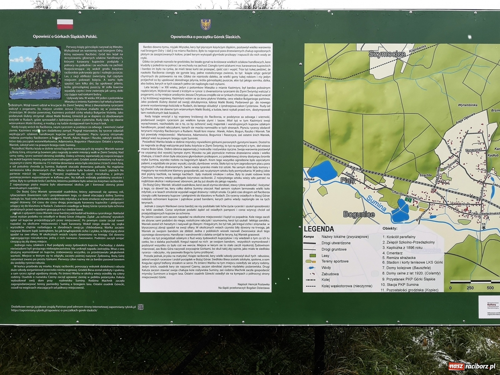 Zdjęcie w galerii na portalu naszraciborz.pl: Odrestaurowano tablice z historią Górek Śląskich i Szymocic wiadomości z regionu