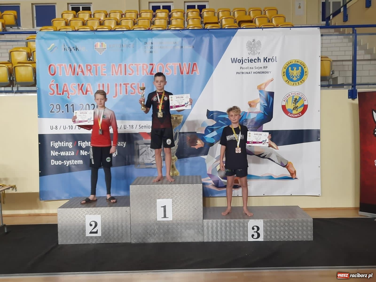 Zdjęcie w galerii na portalu naszraciborz.pl: Worek medali Łamatorów na Mistrzostwach Śląska w Ju Jitsu wiadomości z regionu