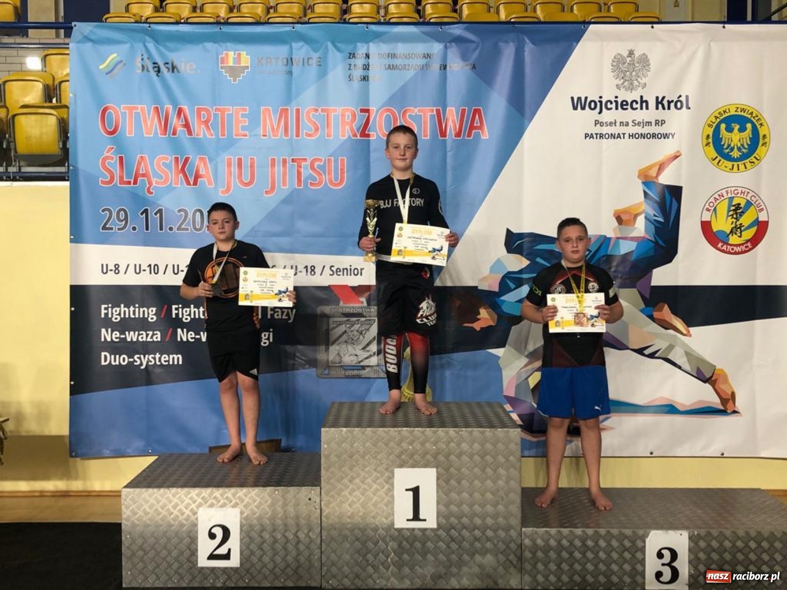 Zdjęcie w galerii na portalu naszraciborz.pl: Worek medali Łamatorów na Mistrzostwach Śląska w Ju Jitsu wiadomości z regionu