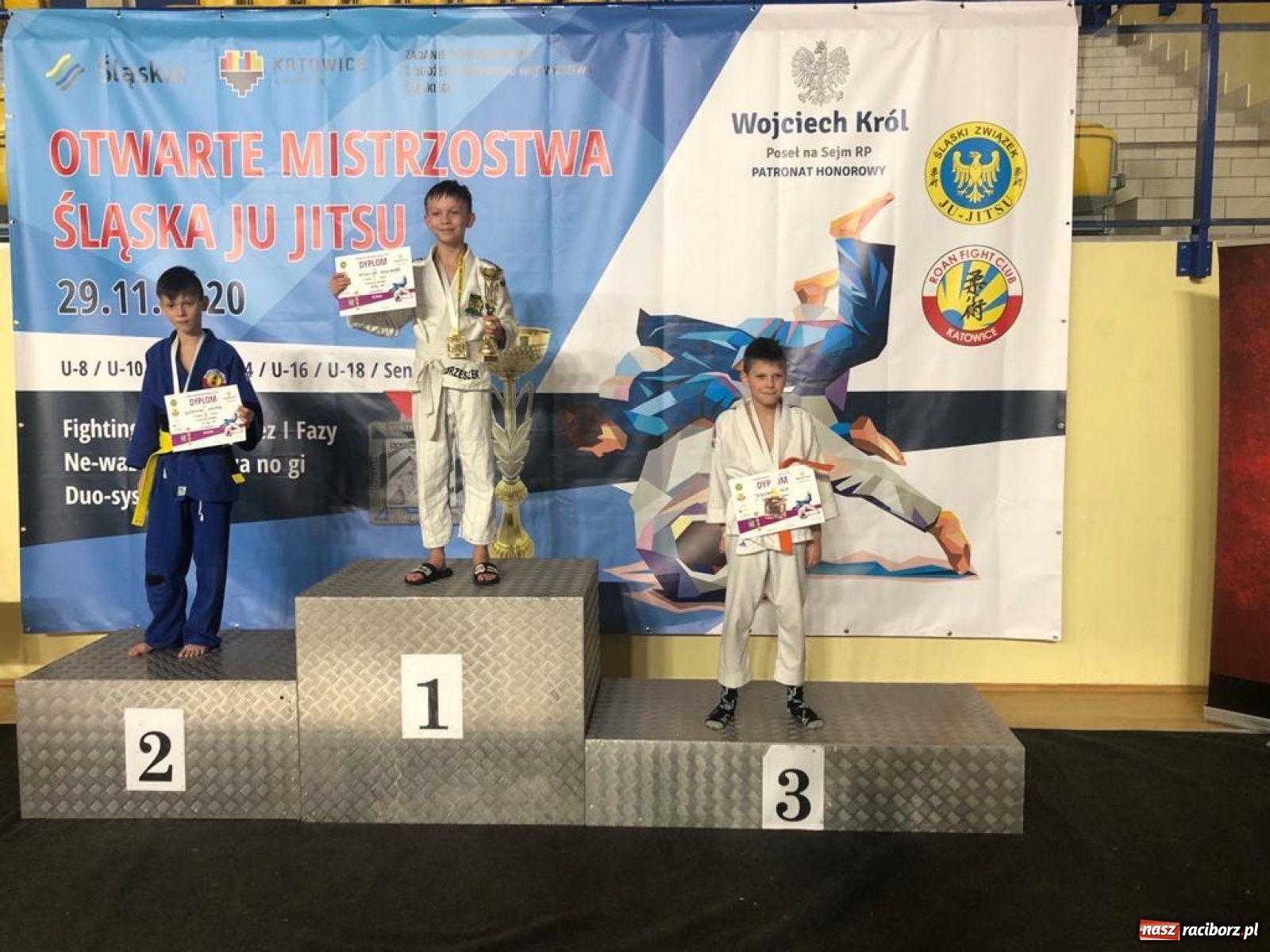 Zdjęcie w galerii na portalu naszraciborz.pl: Worek medali Łamatorów na Mistrzostwach Śląska w Ju Jitsu wiadomości z regionu