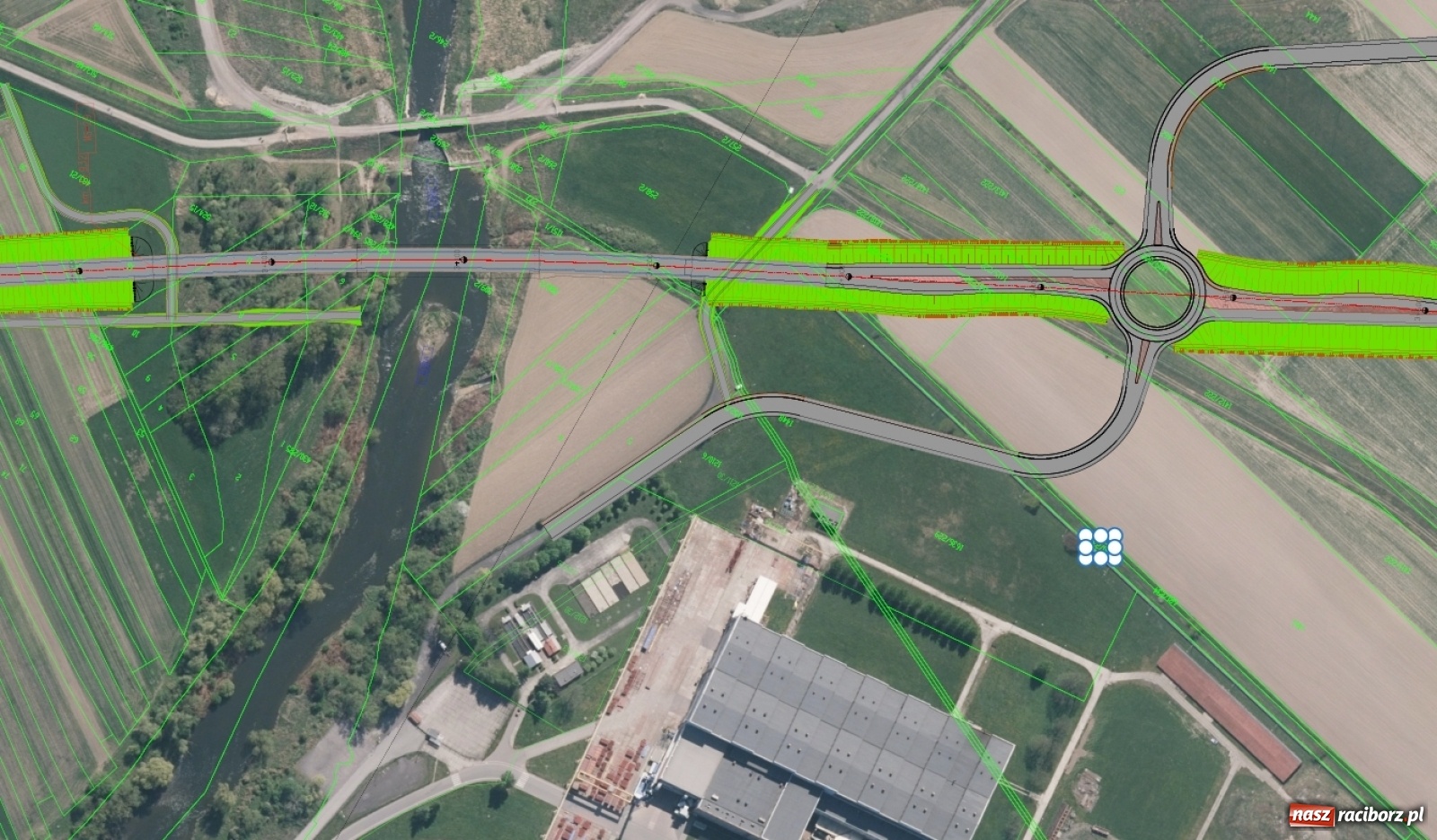 Zdjęcie w galerii na portalu naszraciborz.pl: Przedłużenie ulicy Łąkowej i węzeł komunikacyjny za Rafako [PROJEKT] wiadomości z regionu