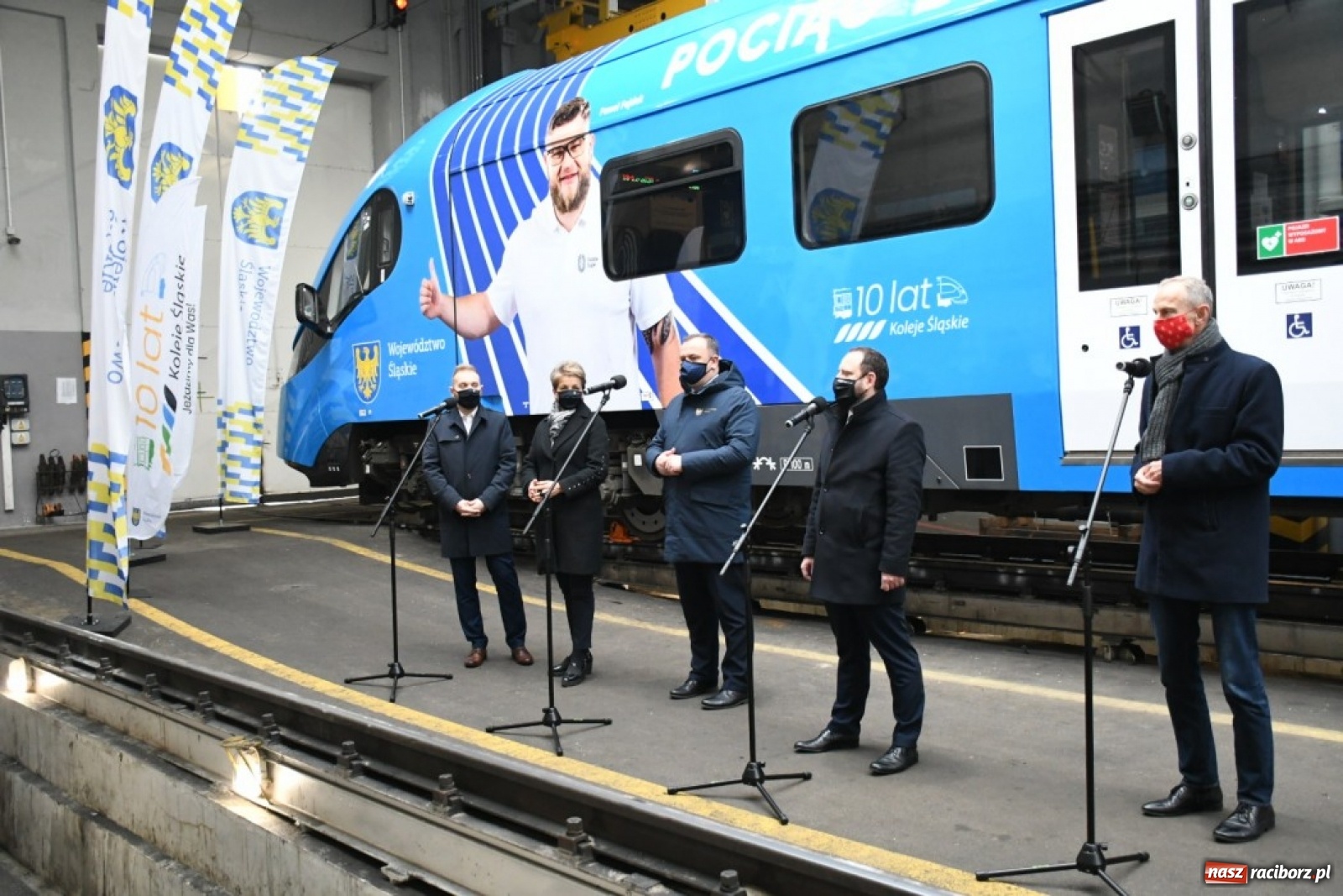 Zdjęcie w galerii na portalu naszraciborz.pl: Pociąg Mistrzów z Justyną Święty-Ersetic na regionalnych torach wiadomości z regionu