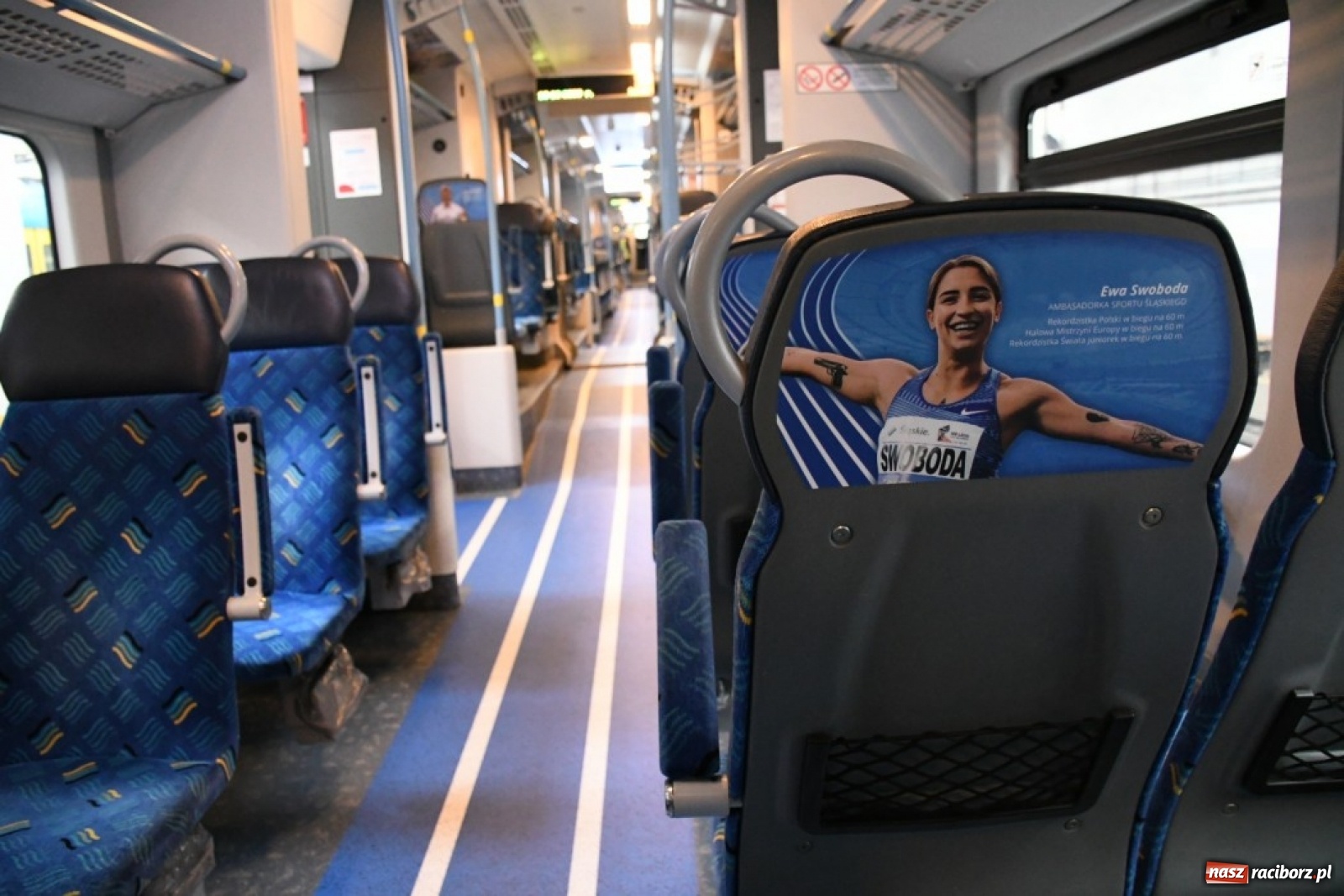 Zdjęcie w galerii na portalu naszraciborz.pl: Pociąg Mistrzów z Justyną Święty-Ersetic na regionalnych torach wiadomości z regionu