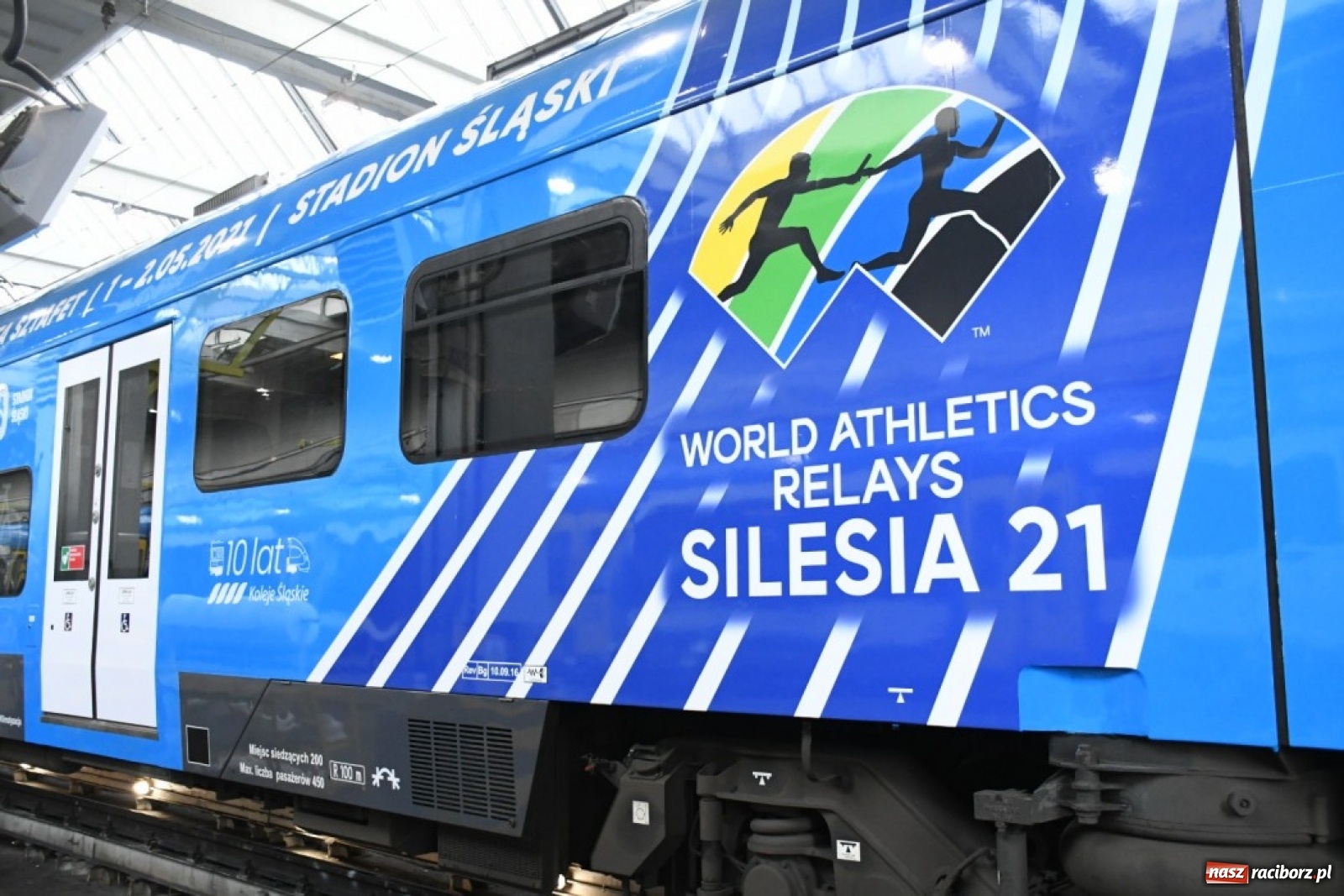 Zdjęcie w galerii na portalu naszraciborz.pl: Pociąg Mistrzów z Justyną Święty-Ersetic na regionalnych torach wiadomości z regionu