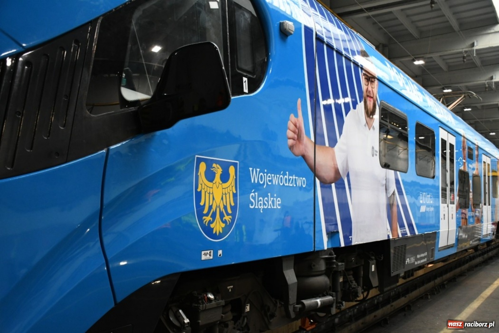 Zdjęcie w galerii na portalu naszraciborz.pl: Pociąg Mistrzów z Justyną Święty-Ersetic na regionalnych torach wiadomości z regionu