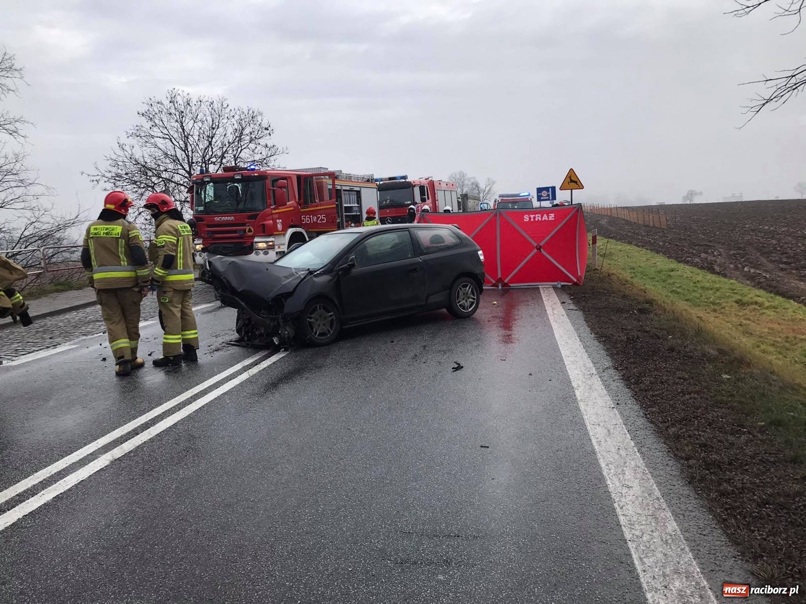 Zdjęcie w galerii na portalu naszraciborz.pl: Tragiczny wypadek na DK 45 Racibórz-Opole [FOTO] wiadomości z regionu