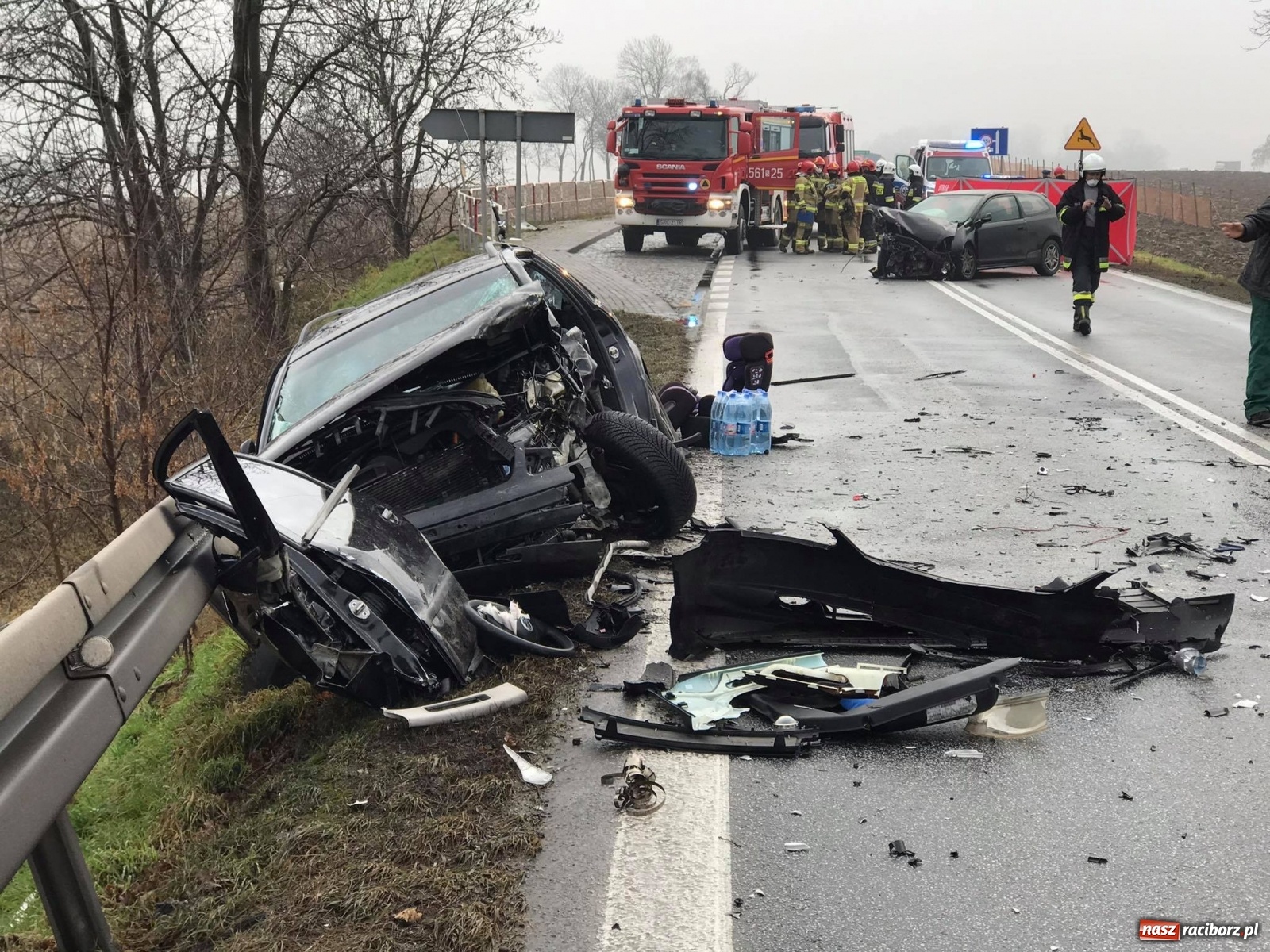 Zdjęcie w galerii na portalu naszraciborz.pl: Tragiczny wypadek na DK 45 Racibórz-Opole [FOTO] wiadomości z regionu