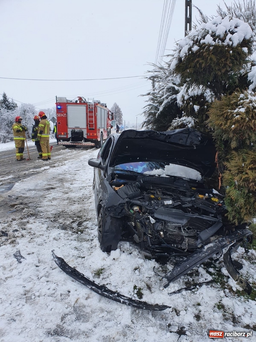 Zdjęcie w galerii na portalu naszraciborz.pl: Czołowe zderzenie na trasie Bieńkowice-Tworków [FOTO] wiadomości z regionu