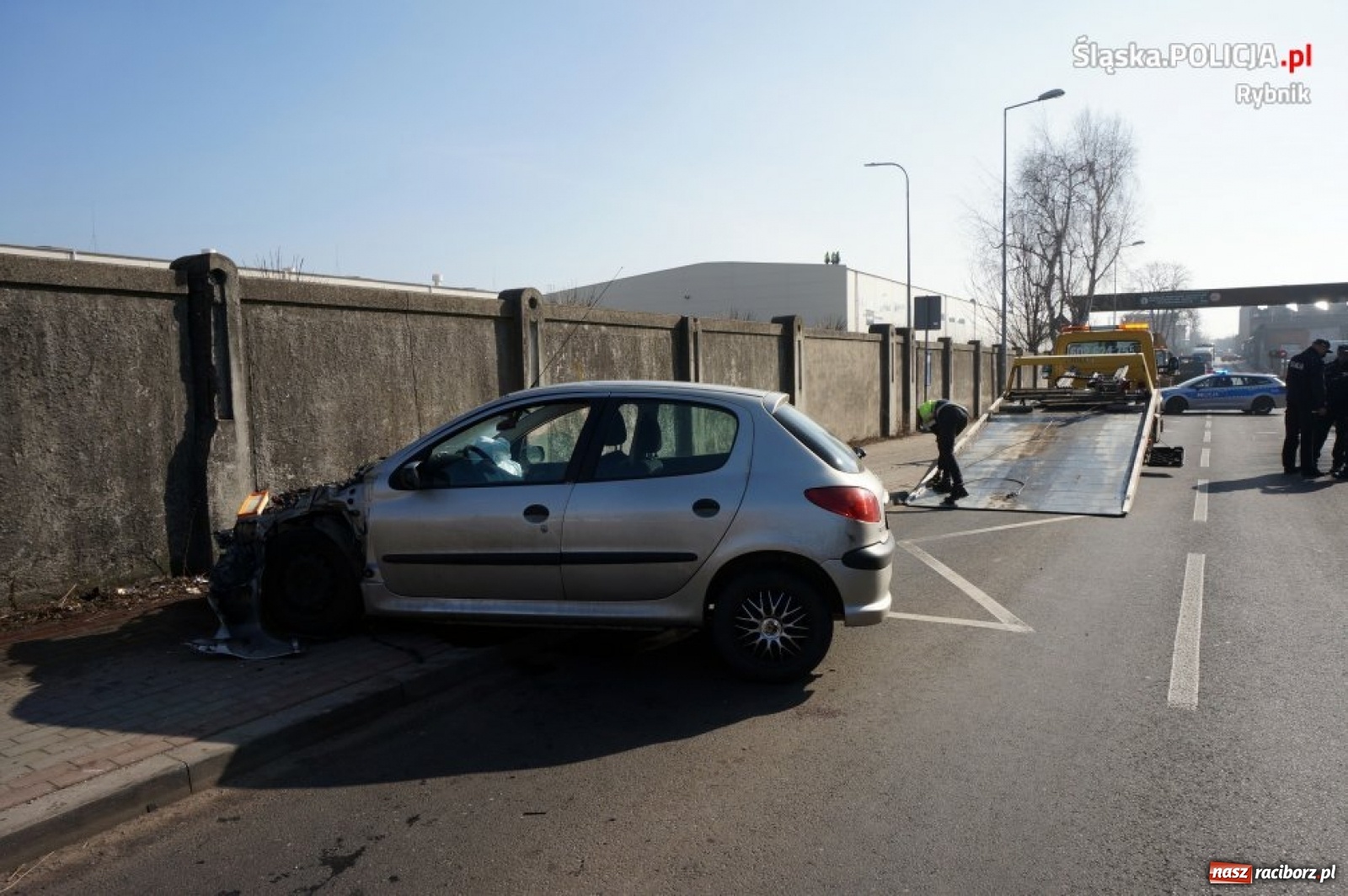 Zdjęcie w galerii na portalu naszraciborz.pl: Policyjny pościg ulicami Rybnika wiadomości z regionu