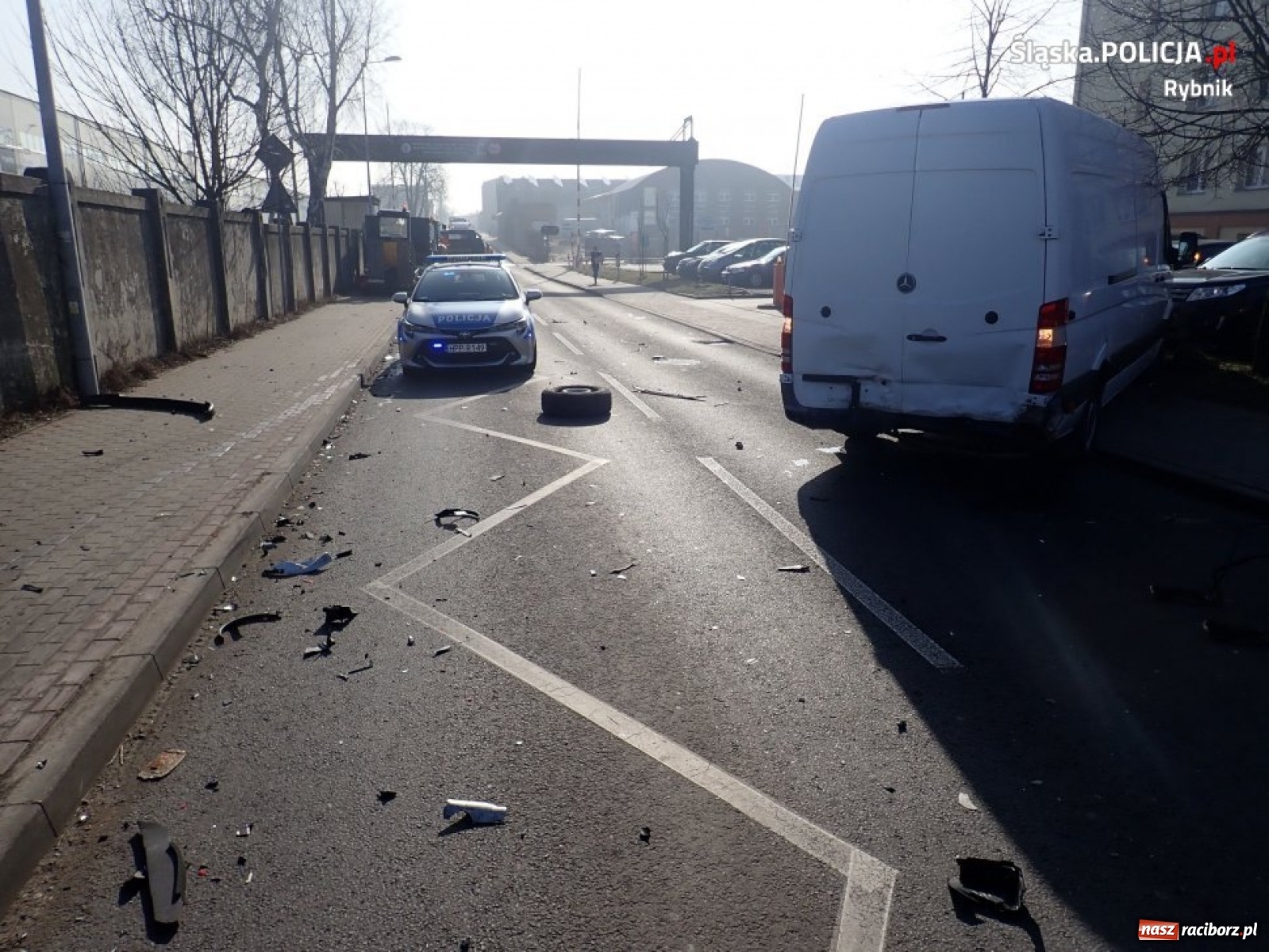 Zdjęcie w galerii na portalu naszraciborz.pl: Policyjny pościg ulicami Rybnika wiadomości z regionu