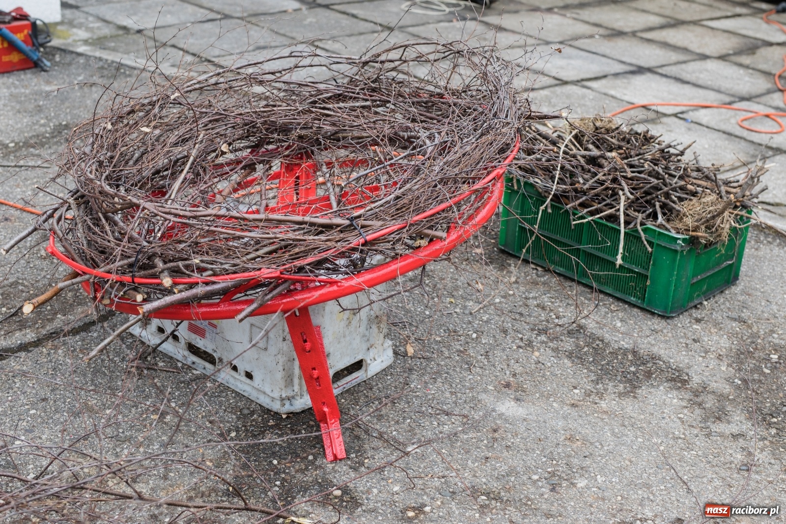 Zdjęcie w galerii na portalu naszraciborz.pl: Strażacy z Gminy Krzanowice pomagają bocianom wiadomości z regionu