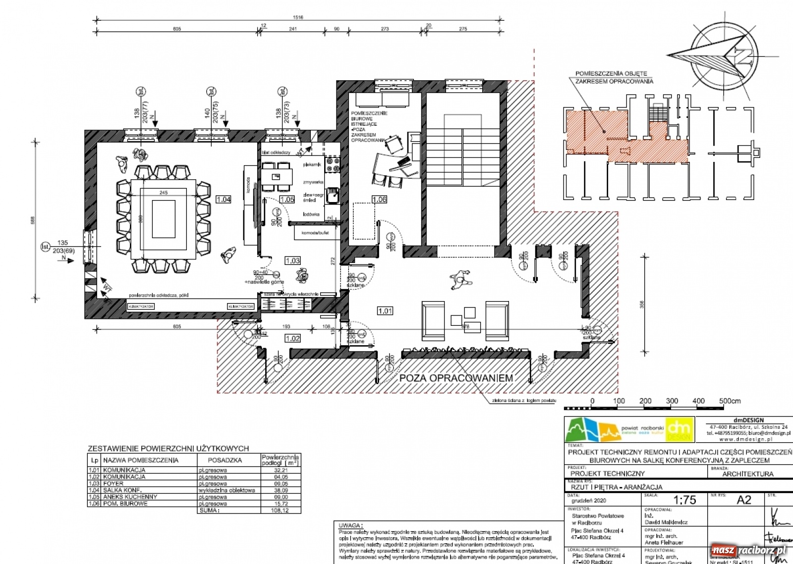 Zdjęcie w galerii na portalu naszraciborz.pl: Władze powiatu inwestują w komfort swojej pracy. Powstanie czwarta sala obrad wiadomości z regionu