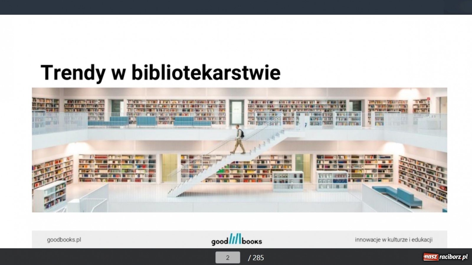 Zdjęcie w galerii na portalu naszraciborz.pl: Biblioteka hybrydowa odpowiedzią na pandemię - projekt szkoleń dla bibliotekarzy wiadomości z regionu