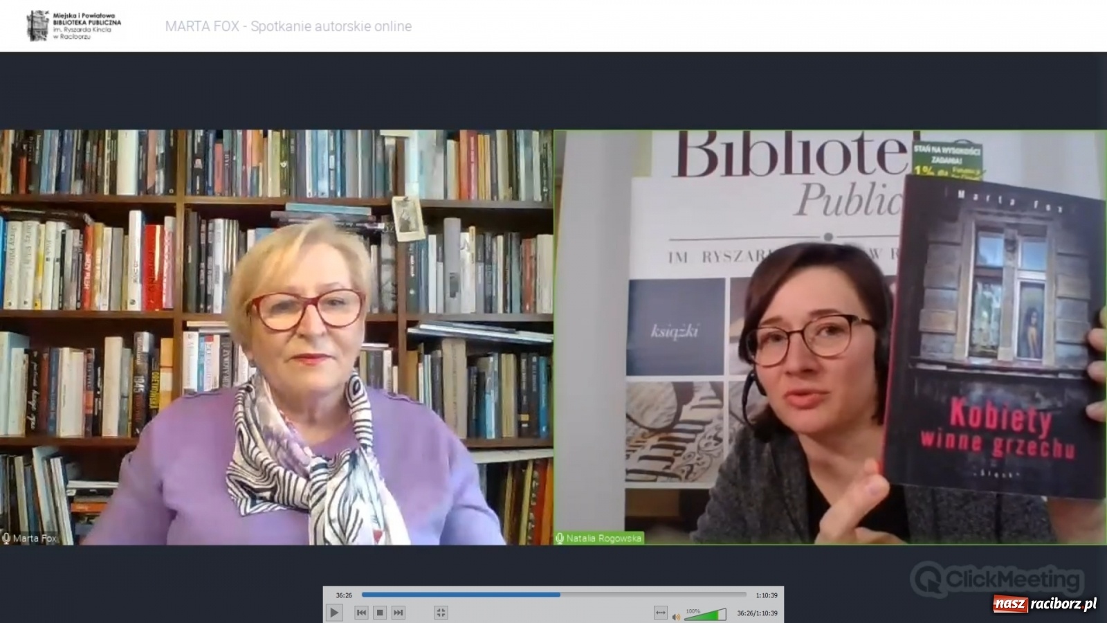 Zdjęcie w galerii na portalu naszraciborz.pl: Wariatka, która czyta i pisze – spotkanie autorskie z Martą Fox w raciborskiej bibliotece wiadomości z regionu