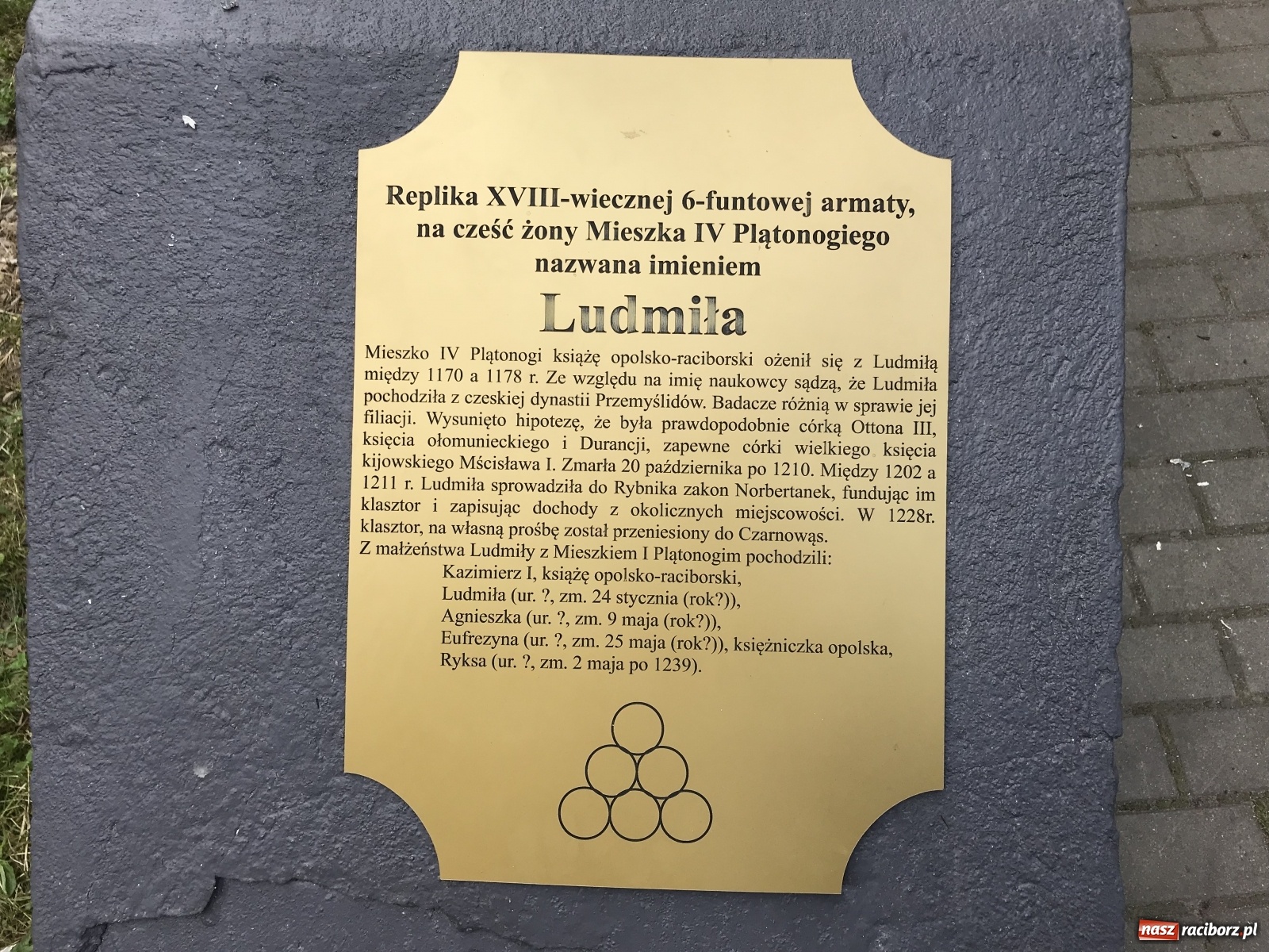 Zdjęcie w galerii na portalu naszraciborz.pl: Gdzie jest Ludmiła? Raciborzanie pytają o armatę z parku Zamkowego wiadomości z regionu