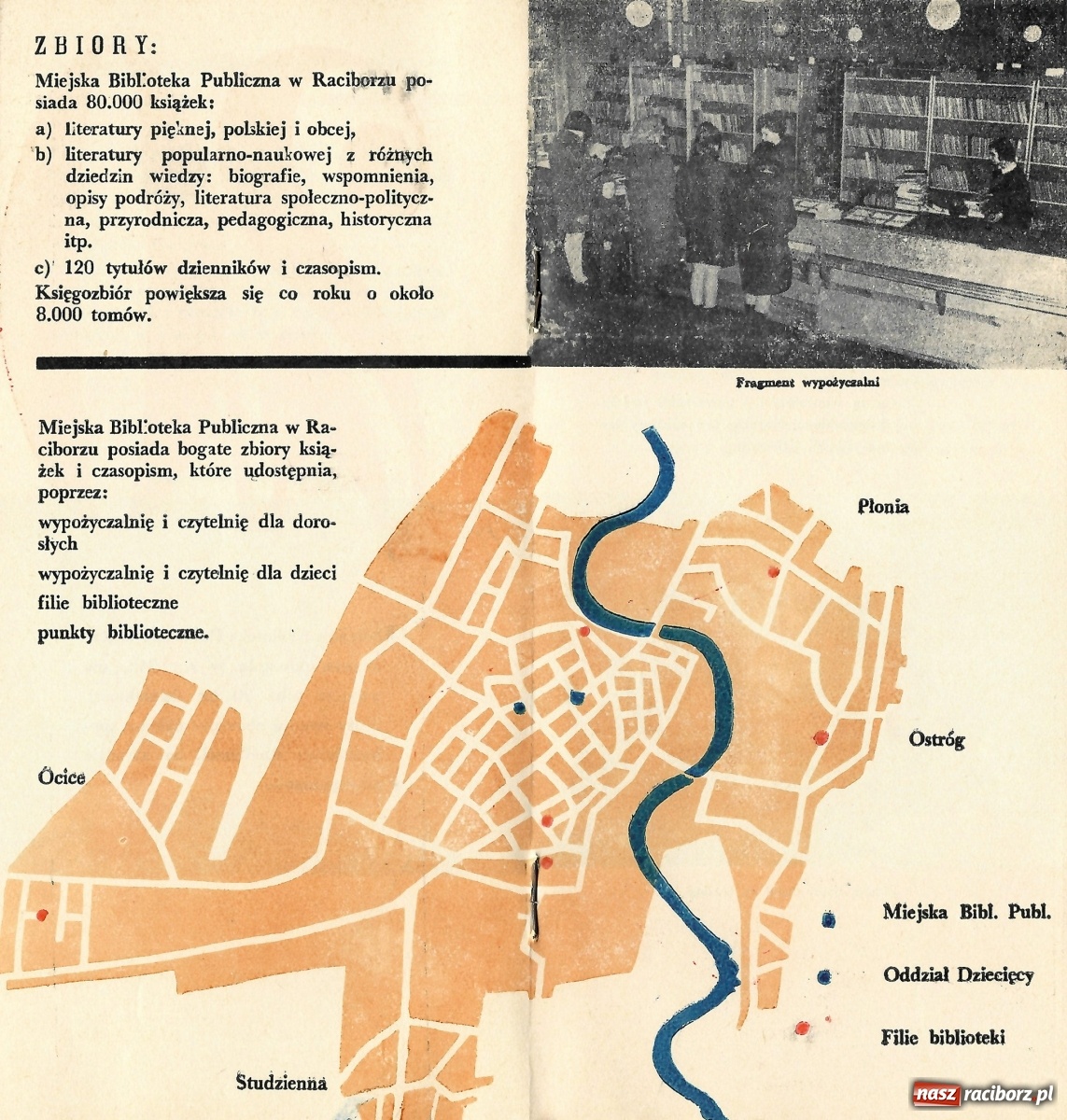 Zdjęcie w galerii na portalu naszraciborz.pl: Informator biblioteczny 1968 - z historii życia biblioteki wiadomości z regionu
