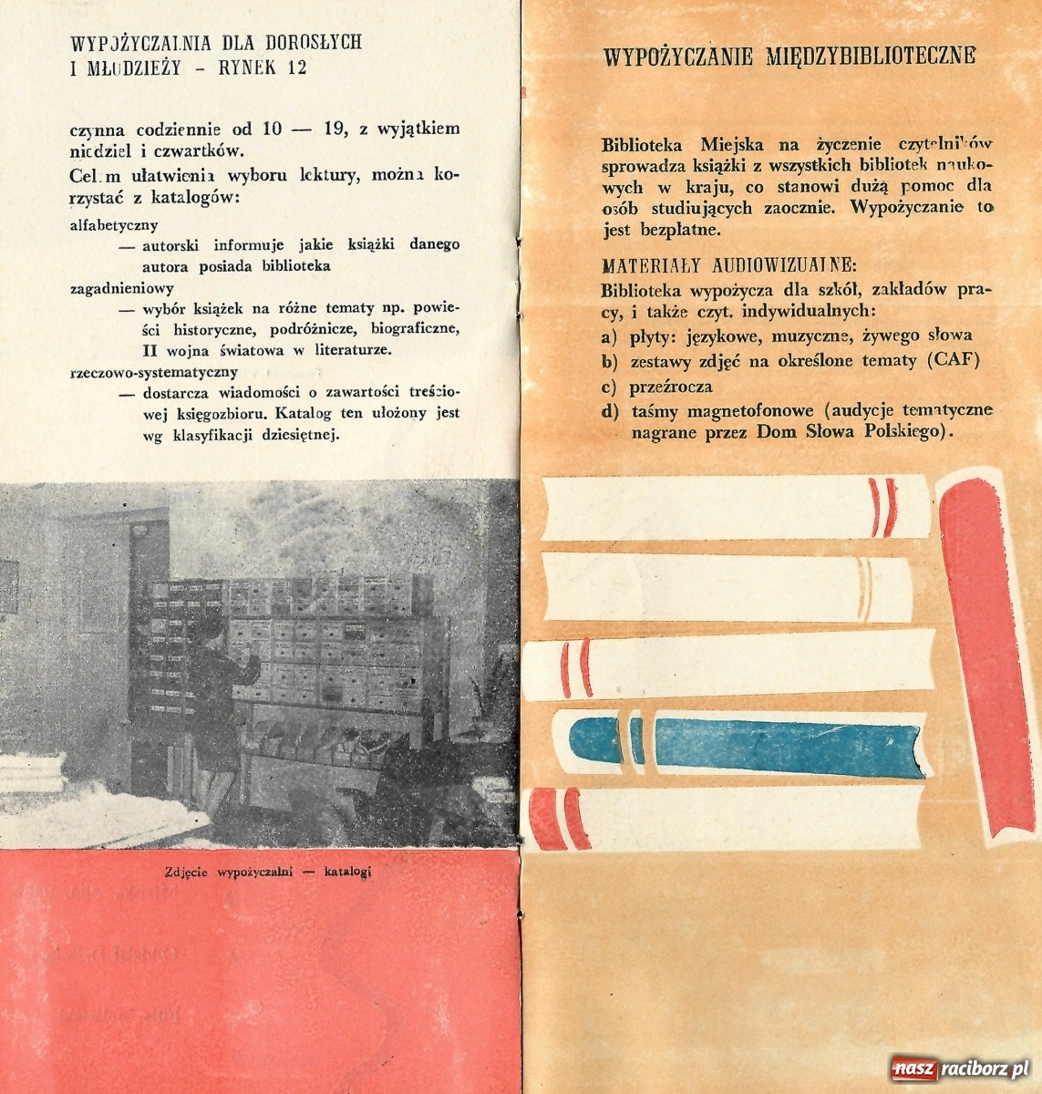 Zdjęcie w galerii na portalu naszraciborz.pl: Informator biblioteczny 1968 - z historii życia biblioteki wiadomości z regionu