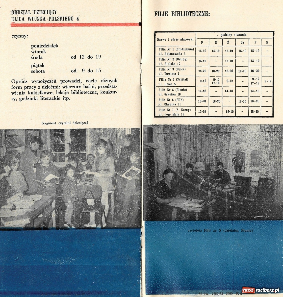 Zdjęcie w galerii na portalu naszraciborz.pl: Informator biblioteczny 1968 - z historii życia biblioteki wiadomości z regionu