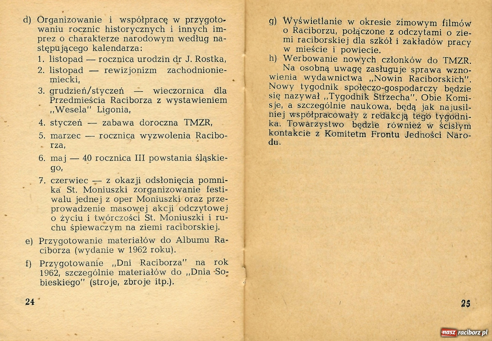 Zdjęcie w galerii na portalu naszraciborz.pl:  Z bibliotecznego archiwum - początki TMZR w Raciborzu wiadomości z regionu