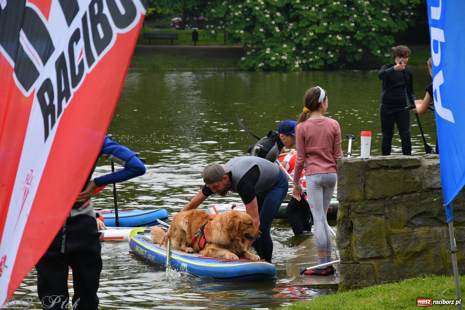 Zdjęcie w galerii na portalu naszraciborz.pl: Racibórz. Wielkie wiosłowanie w parku m. Roth wiadomości z regionu