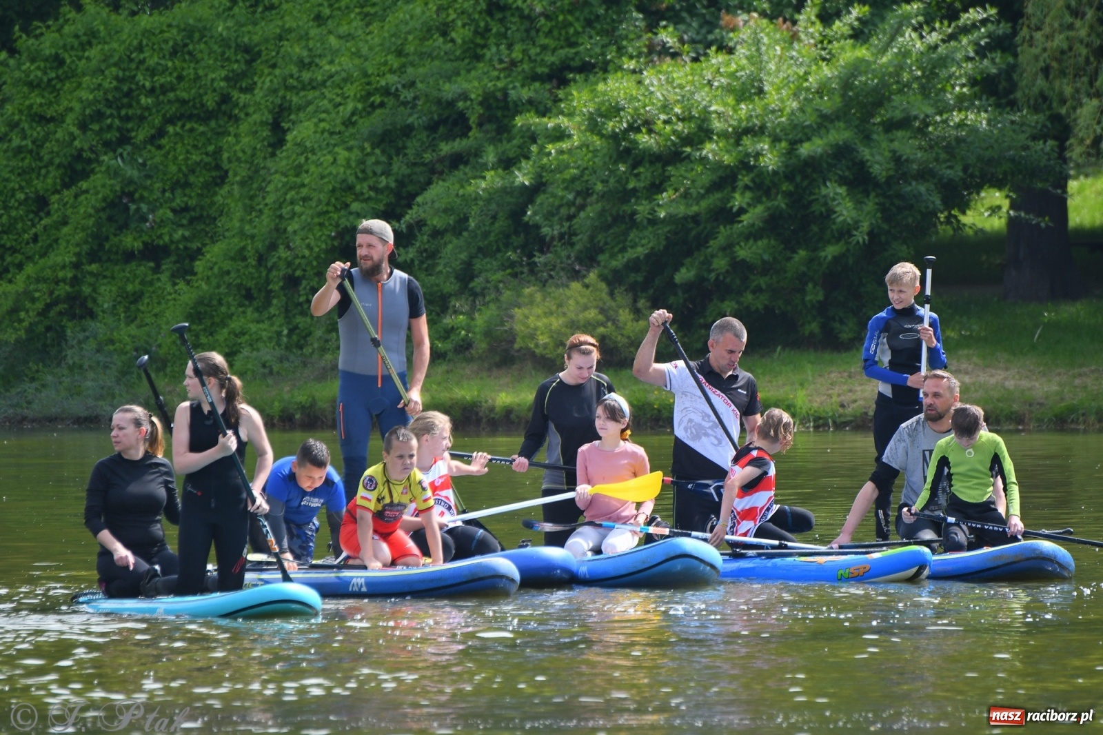 Zdjęcie w galerii na portalu naszraciborz.pl: Racibórz. Wielkie wiosłowanie w parku m. Roth wiadomości z regionu