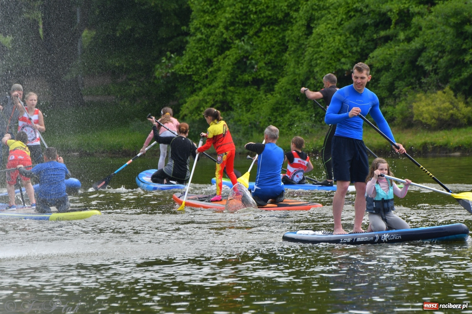 Zdjęcie w galerii na portalu naszraciborz.pl: Racibórz. Wielkie wiosłowanie w parku m. Roth wiadomości z regionu