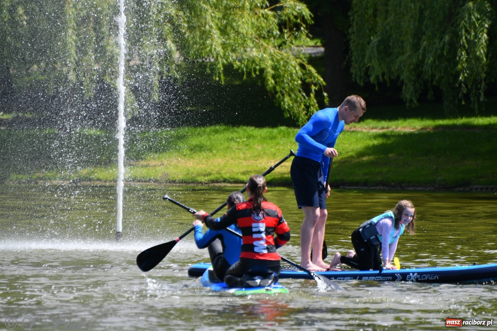 Zdjęcie w galerii na portalu naszraciborz.pl: Racibórz. Wielkie wiosłowanie w parku m. Roth wiadomości z regionu