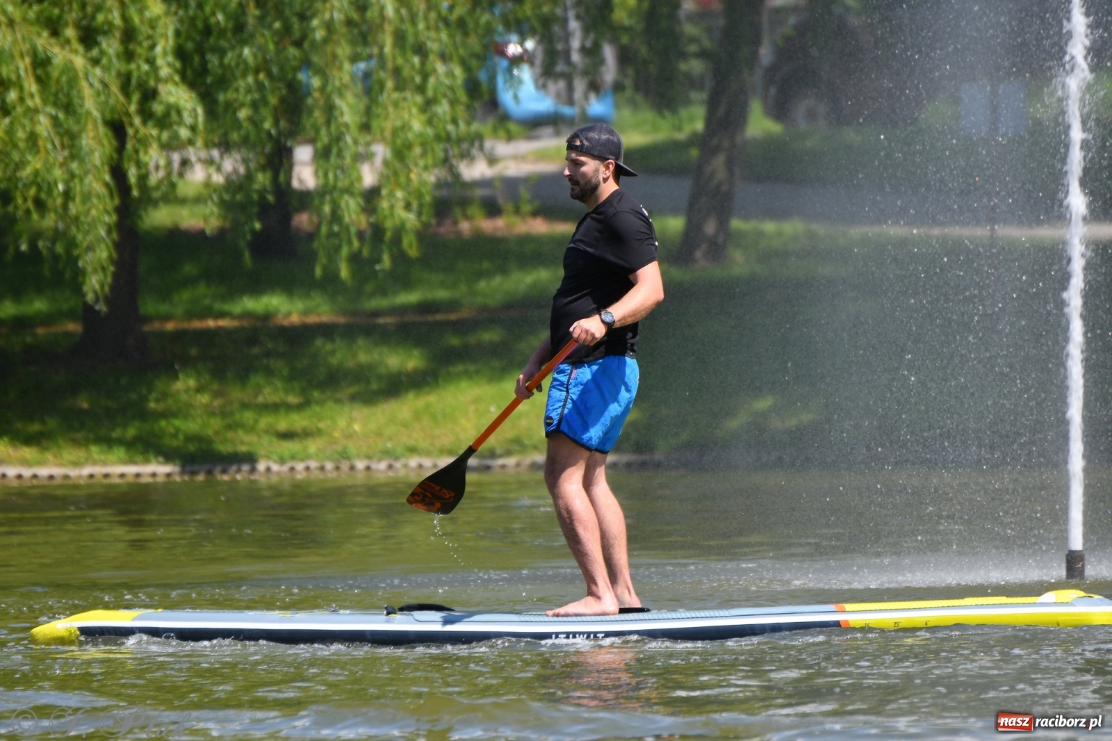 Zdjęcie w galerii na portalu naszraciborz.pl: Racibórz. Wielkie wiosłowanie w parku m. Roth wiadomości z regionu