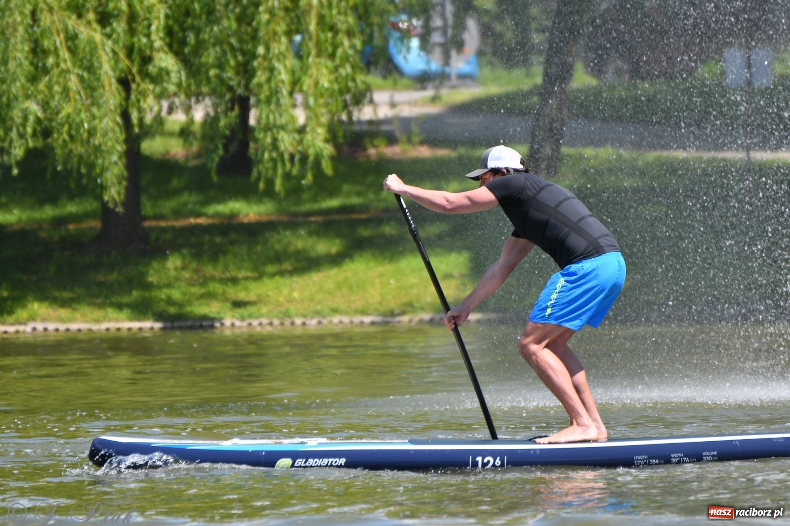 Zdjęcie w galerii na portalu naszraciborz.pl: Racibórz. Wielkie wiosłowanie w parku m. Roth wiadomości z regionu