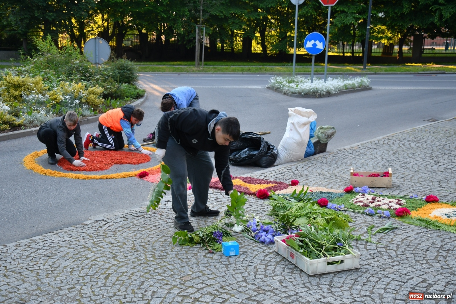 Zdjęcie w galerii na portalu naszraciborz.pl: W Sercu i Matce Bożej strojenie na Boże Ciało połączyło pokolenia wiadomości z regionu