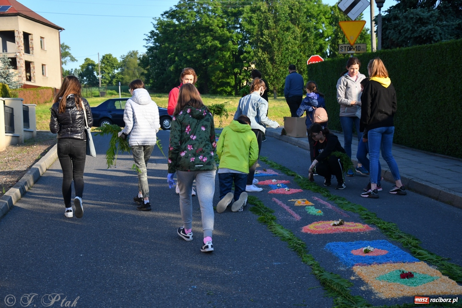 Zdjęcie w galerii na portalu naszraciborz.pl: W Sercu i Matce Bożej strojenie na Boże Ciało połączyło pokolenia wiadomości z regionu