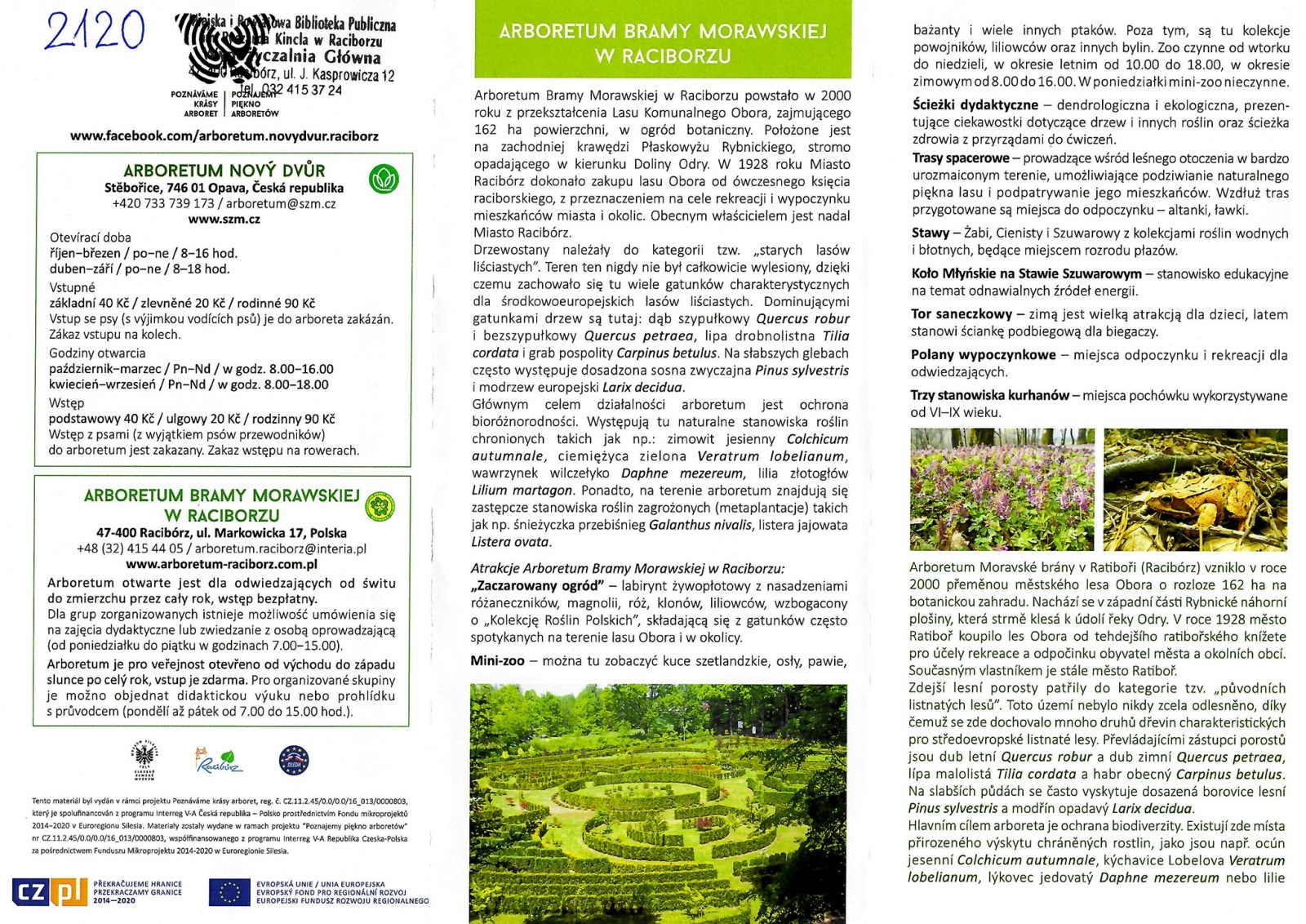 Zdjęcie w galerii na portalu naszraciborz.pl: Z bibliotecznego archiwum. Arboretum Bramy Morawskiej w Raciborzu wiadomości z regionu