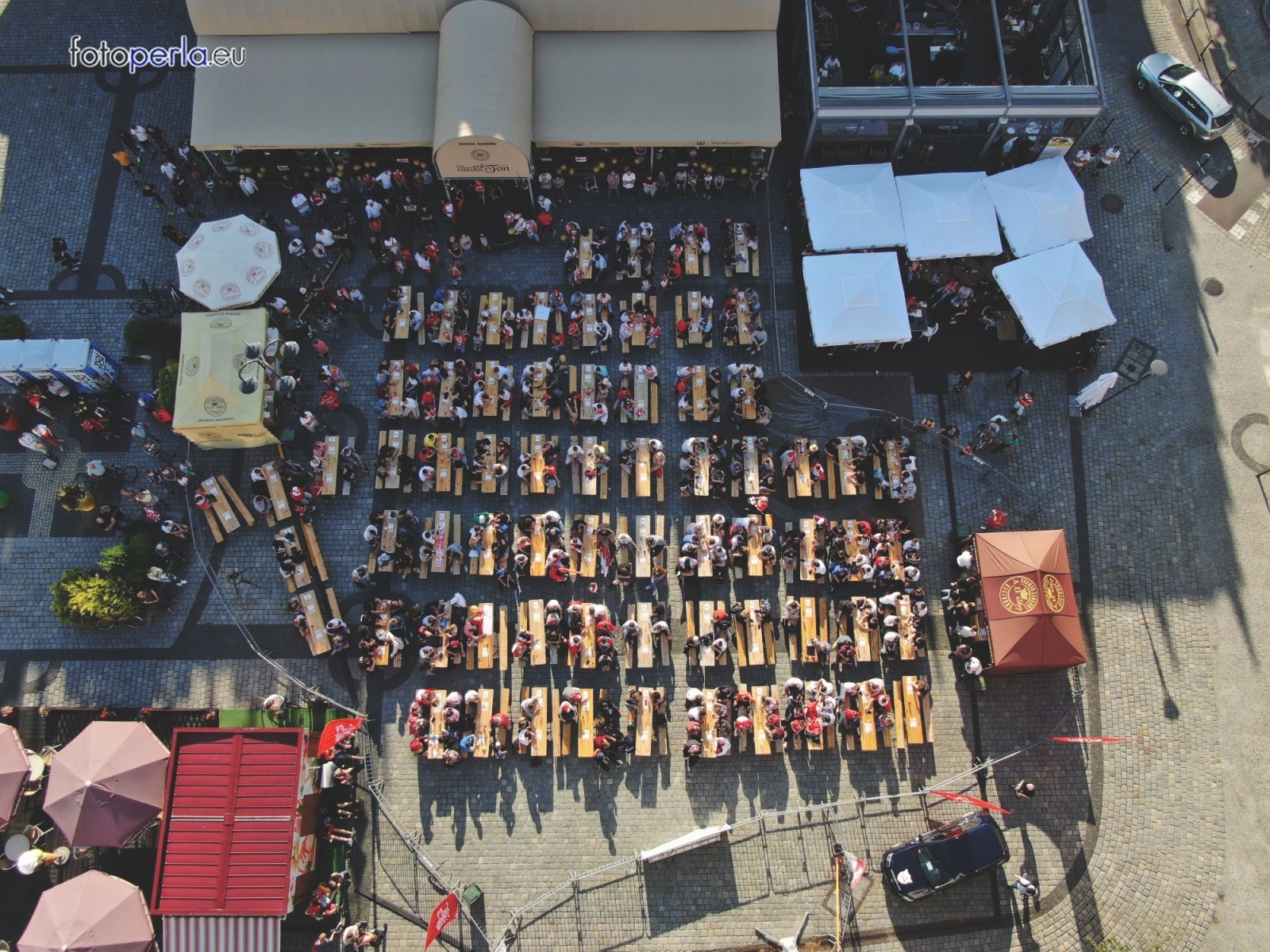Zdjęcie w galerii na portalu naszraciborz.pl: Raciborskie strefy kibica wzorowe. O wynik nie pytajcie! [FOTO Z DRONA] wiadomości z regionu