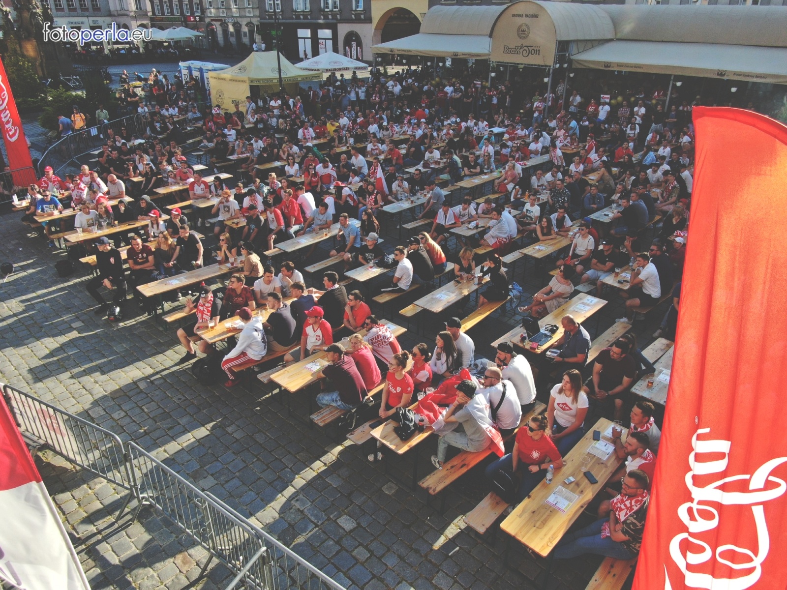 Zdjęcie w galerii na portalu naszraciborz.pl: Raciborskie strefy kibica wzorowe. O wynik nie pytajcie! [FOTO Z DRONA] wiadomości z regionu