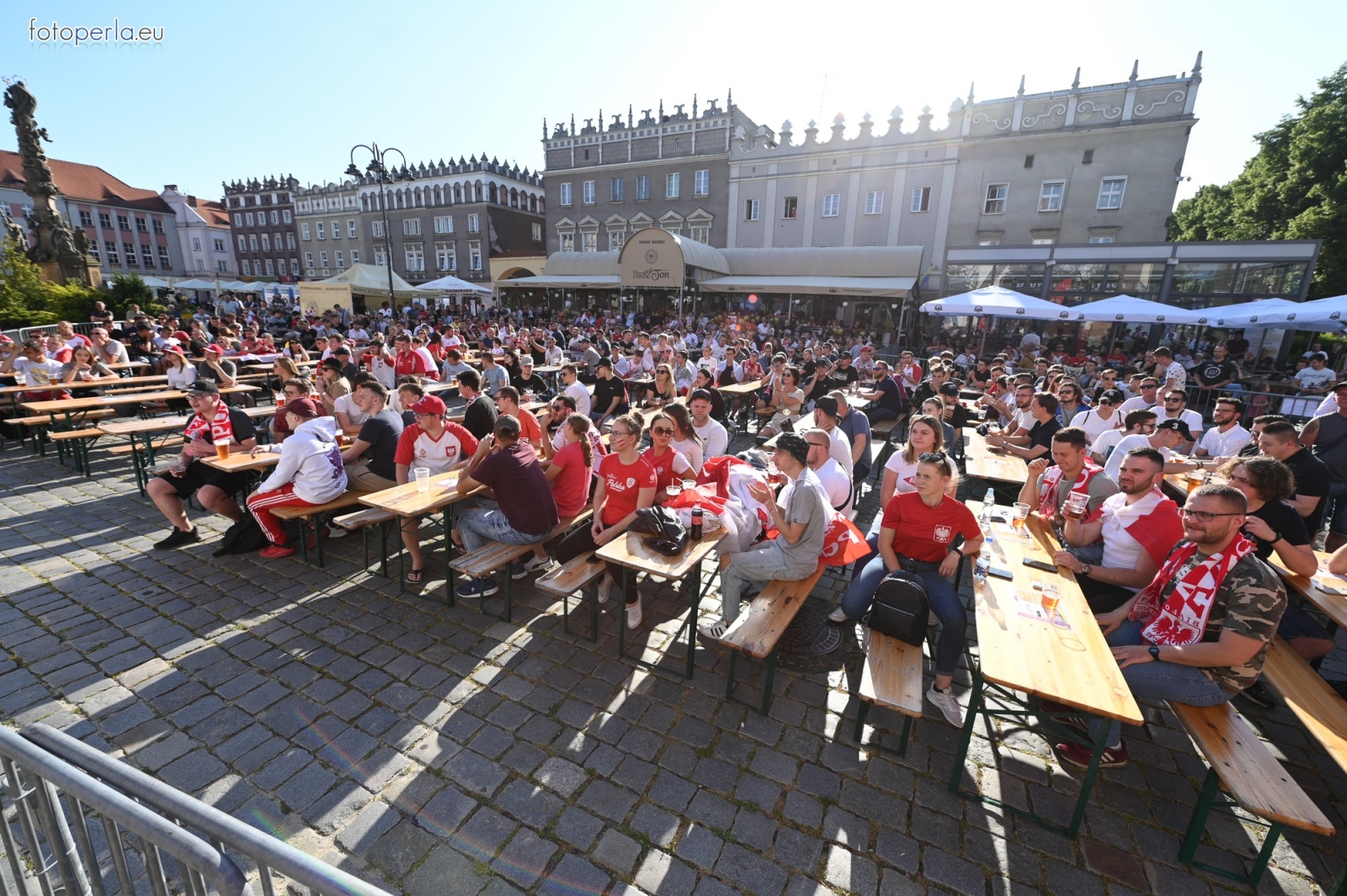 Zdjęcie w galerii na portalu naszraciborz.pl: Raciborskie strefy kibica wzorowe. O wynik nie pytajcie! [FOTO Z DRONA] wiadomości z regionu