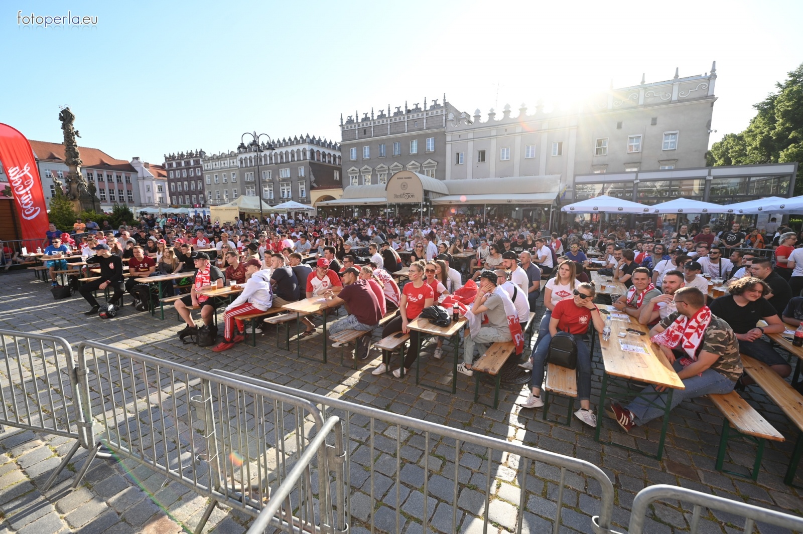 Zdjęcie w galerii na portalu naszraciborz.pl: Raciborskie strefy kibica wzorowe. O wynik nie pytajcie! [FOTO Z DRONA] wiadomości z regionu