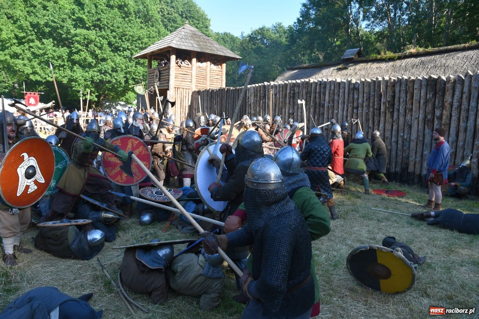 Zdjęcie w galerii na portalu naszraciborz.pl: Wielka bitwa wojów pod raciborskim grodem [WIDEO] wiadomości z regionu