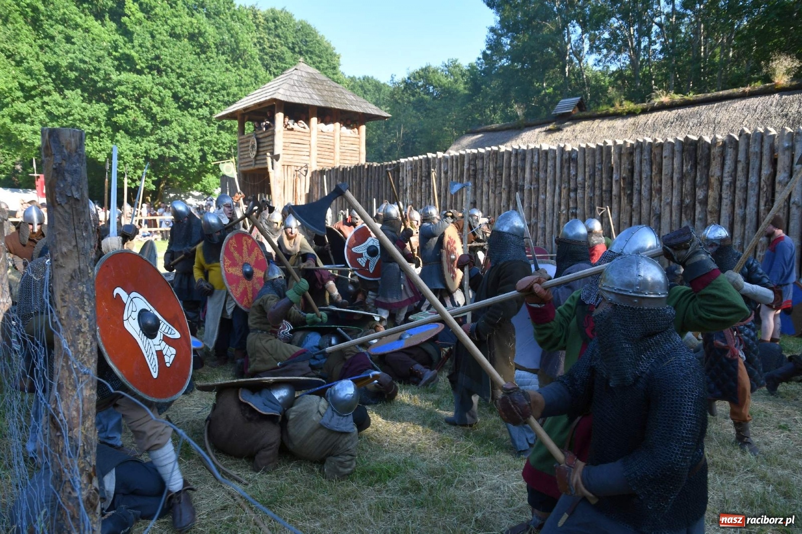 Zdjęcie w galerii na portalu naszraciborz.pl: Wielka bitwa wojów pod raciborskim grodem [WIDEO] wiadomości z regionu