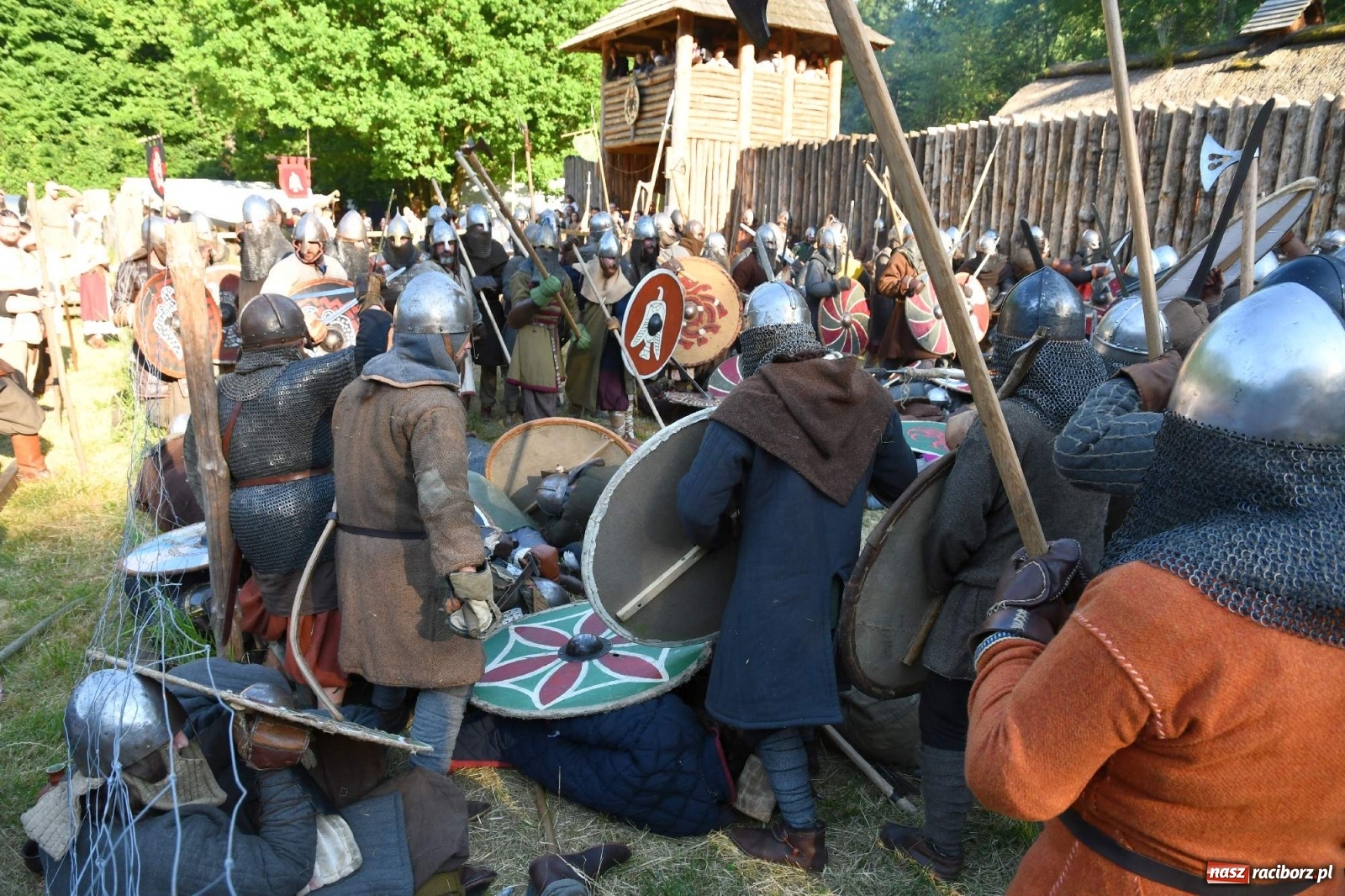 Zdjęcie w galerii na portalu naszraciborz.pl: Wielka bitwa wojów pod raciborskim grodem [WIDEO] wiadomości z regionu
