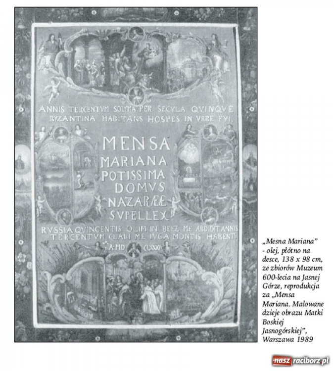 Zdjęcie w galerii na portalu naszraciborz.pl: Racibórz na częstochowskim obrazie – sekret Mensa Mariana  wiadomości z regionu